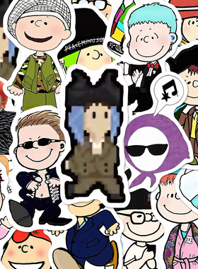 206张Gdragon权志龙Q版贴纸bigbang周边可爱绘画头像装饰手账贴画