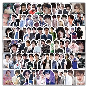 265张不重复王一博贴纸合集照片行李箱笔记本装 饰防水不干胶贴画