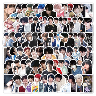 315张朱志鑫贴纸内娱男团TOP登陆少年成员周边装 饰水杯手机贴画