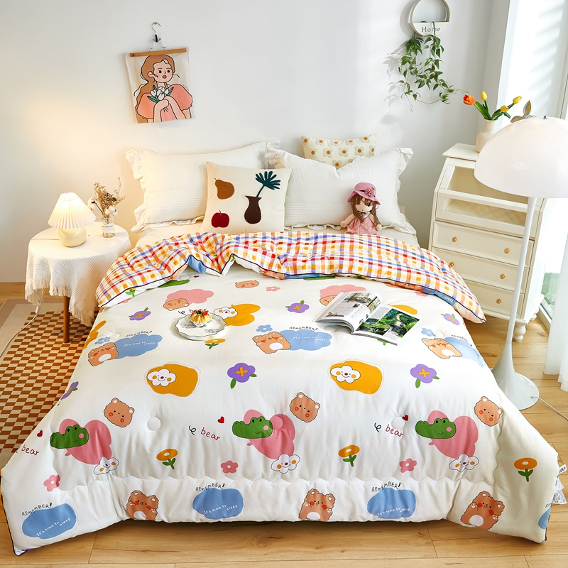 自然醒儿童夏凉被夏季空调被超软全棉纯棉可机洗春秋被芯卡通冬被