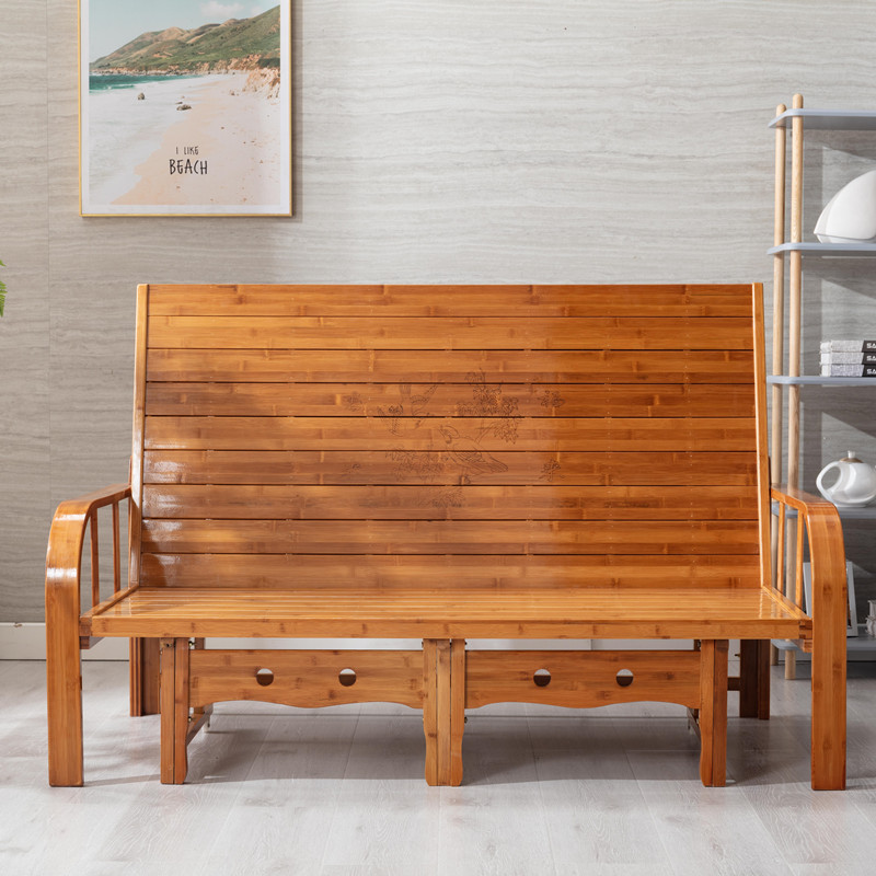 可折叠沙发床坐卧两用双人多功能客厅小户型家用经济型实木单人床