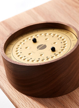 创意行星木质日晷万年历日历办公室桌面摆件男女生日礼物文创礼品