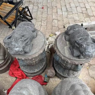 石雕黑青石卧牛别墅酒店门口装饰摆件广场公园石雕卧牛一对厂家