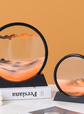 石夫人 《撒哈拉》创意流沙画沙漏摆件客厅装饰品解压办公室桌面