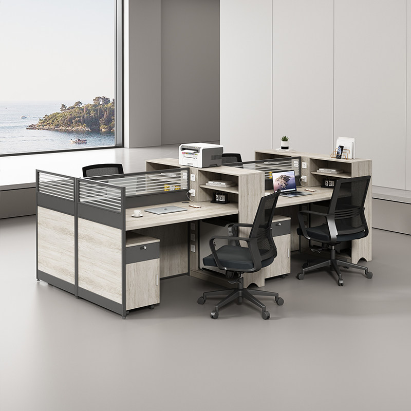 职员办公桌椅组合工位四人位六人位创意办公桌简约现代屏风员工桌