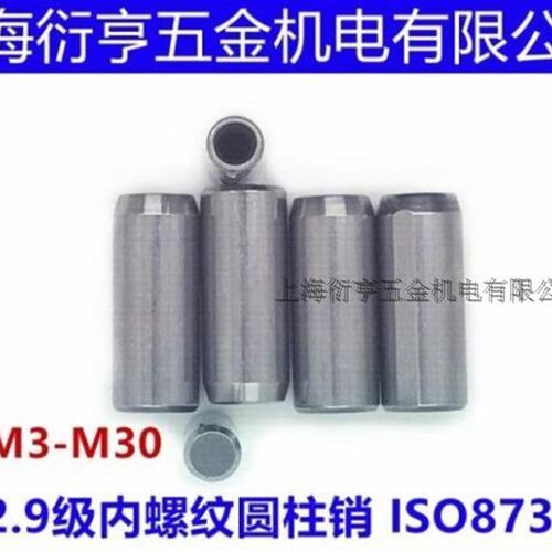 12.9级内螺纹圆柱销/ISO8735定位销GB120带孔销钉M16系列