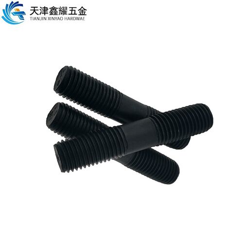 8.8级高强度黑色双头螺栓GB901-BM22M24M27*70-300mm国标螺柱螺丝