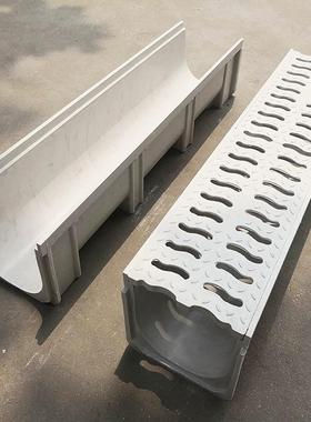 树脂线性排水沟U型槽厂家复合树脂水槽不锈钢缝隙式成品排水沟