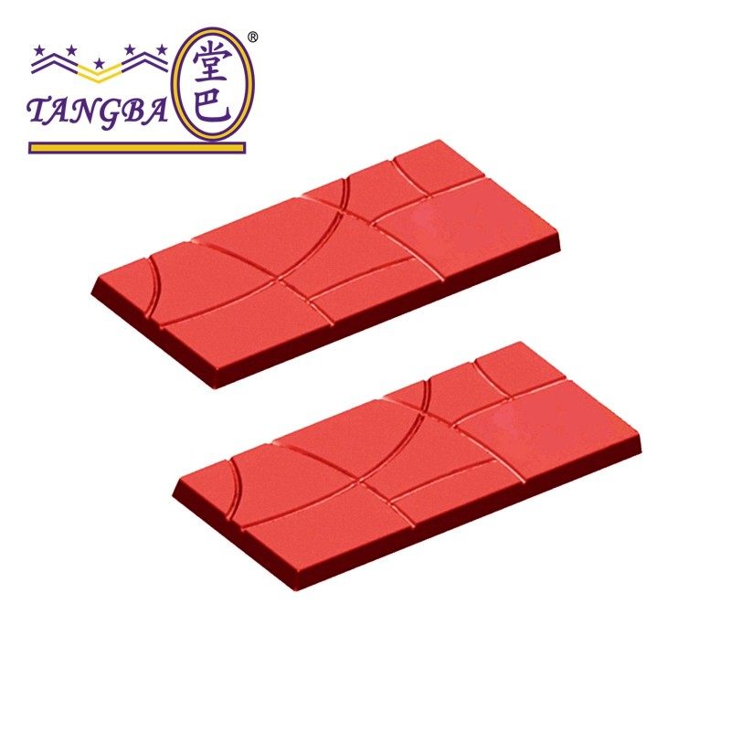 11.7cm 4连长方纹路巧克力模具 PC-1733 长方形拼图模具 烘焙模具