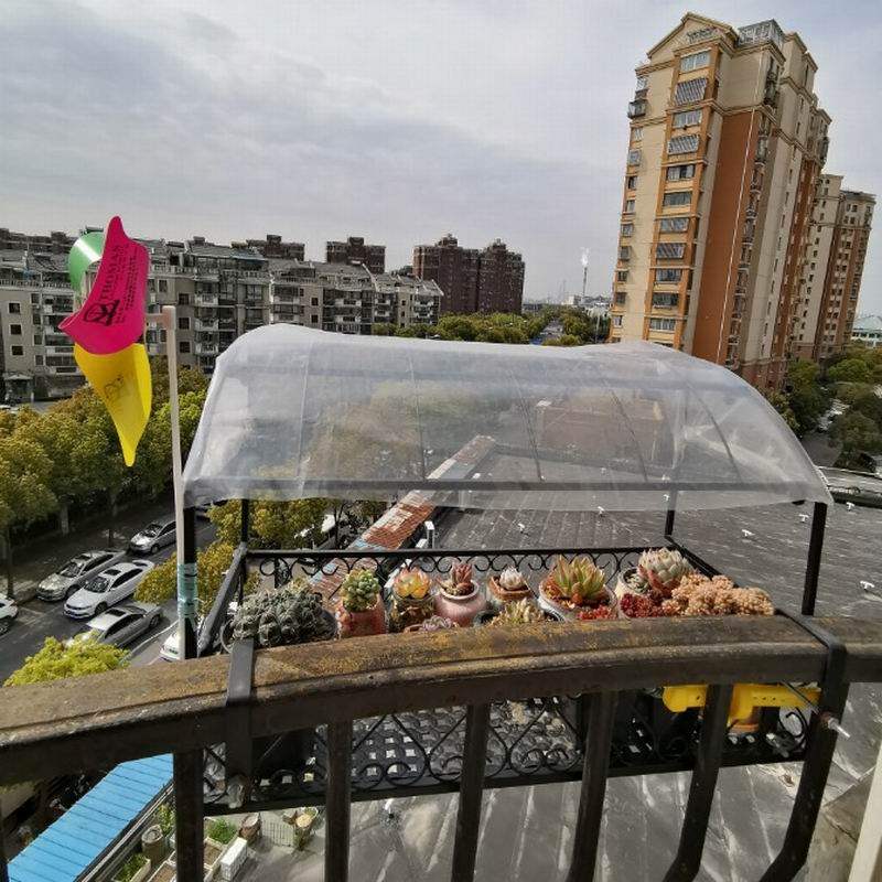 欧式阳台栏杆花架多肉雨棚架遮阳网 防雨蓬防护架子防晒防冻暖房