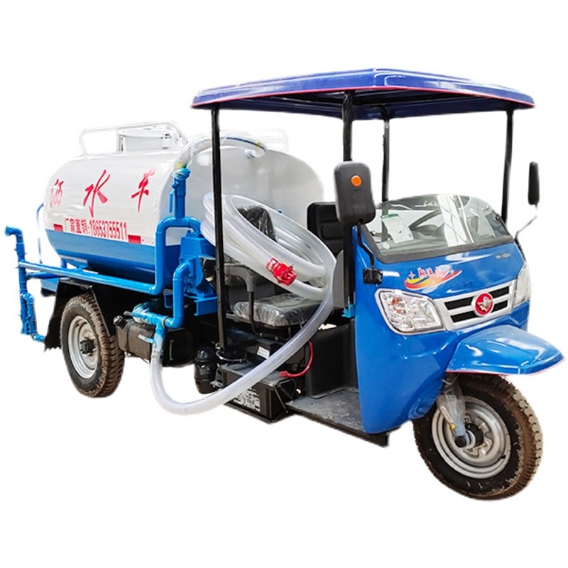 柴油三轮雾炮洒水车2方3方小型消毒车工地园林绿化降尘路面喷洒车
