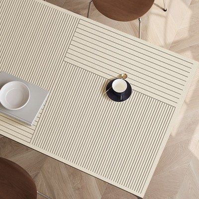 日式原木风桌垫防水防油免洗长方形餐桌垫轻奢高级感桌面保护台布