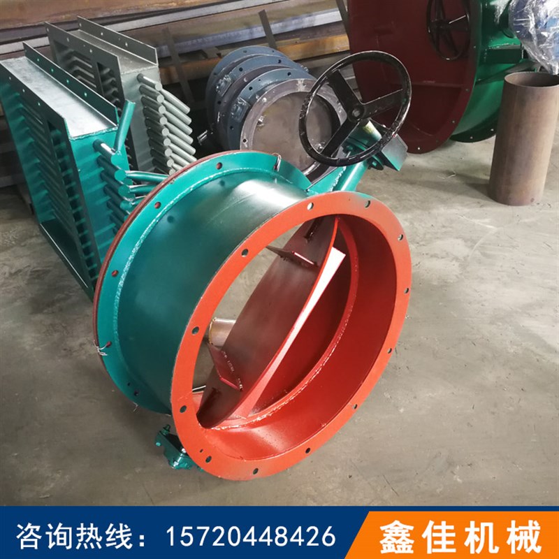 手动涡轮通风蝶阀 烟风调节风门除尘风管碳钢阀门手柄圆形热风阀