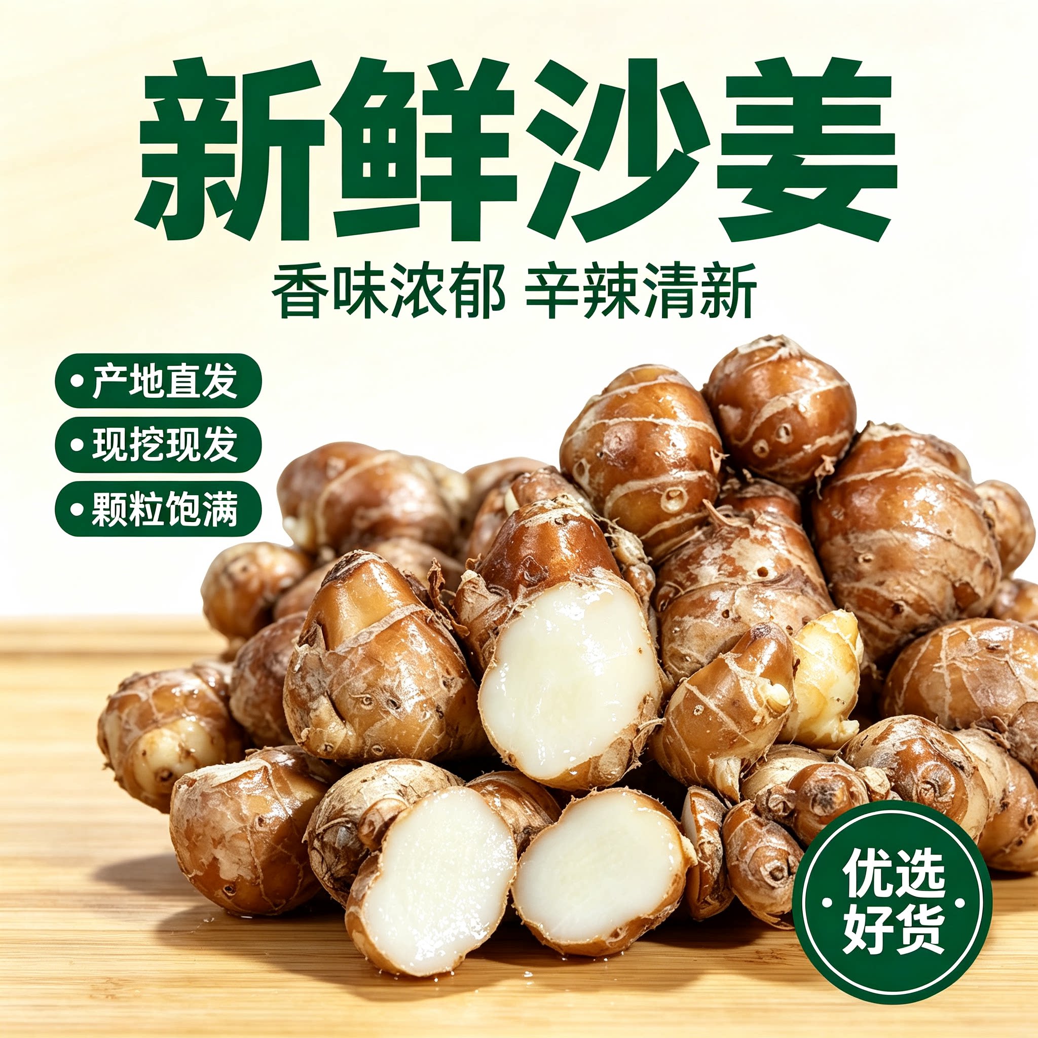 新鲜沙姜500g白切鸡盐焗鸡配料