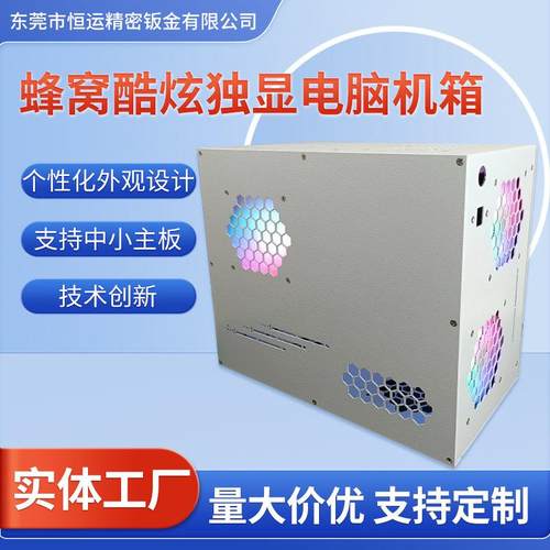跨境峰窝酷炫台式电脑主机箱支持itx/atx主板风冷电脑机箱