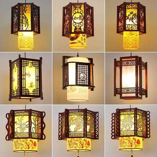 新中式茶室小吊灯古楼餐馆阳台走廊过道灯笼中店铺商用装饰灯