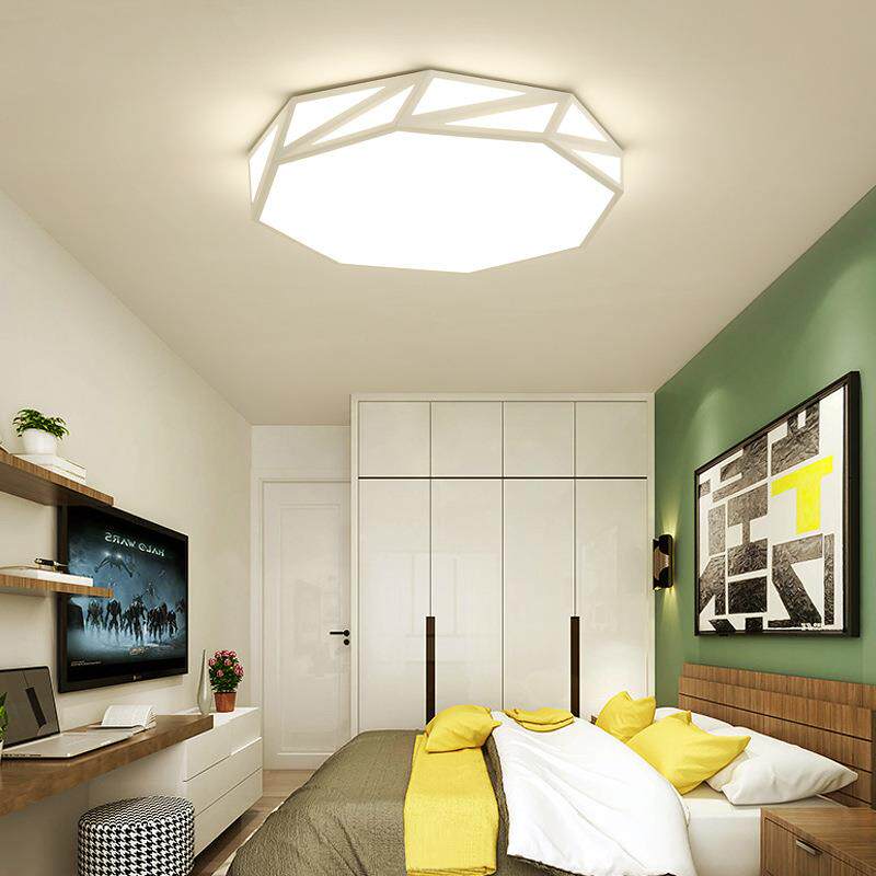圆形卧室餐厅灯温馨浪漫个性创意几何简约现代LED吸顶灯客厅灯具