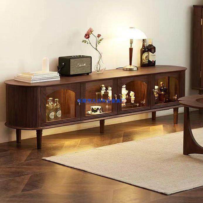 北美黑胡桃木电视柜全实木复古小户型家用客厅现代简约视听柜,3C数码配件,USB灯,淘宝优惠券,粉丝福利购,淘宝优惠卷