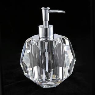 皂液瓶酒店样板房装 按压式 饰工艺品 水晶k9洗手液瓶大容量瓶装 欧式