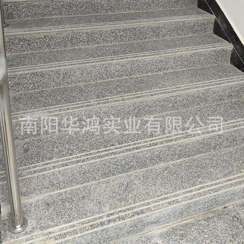 小铁灰石材厂家磨光面火烧面楼梯踏步台阶石灰色花岗岩内乡珍珠灰