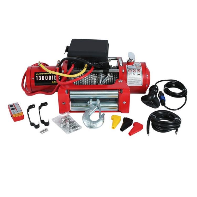 12v13000lbsCEMD认证齐全红色电动绞盘