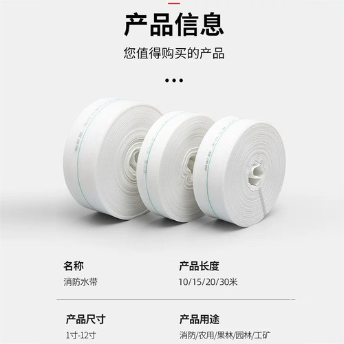 农用水泵消防水带浇地神器灌溉耐磨1寸2寸3寸4寸5寸6/8寸水管软管