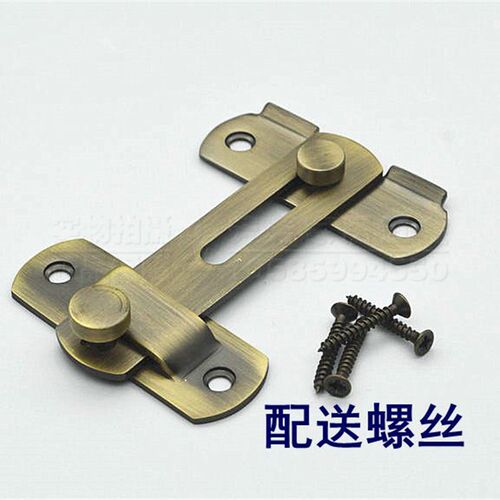 古铜色移门搭扣304不锈钢门栓门扣推拉门锁扣插销保险栓防盗门扣