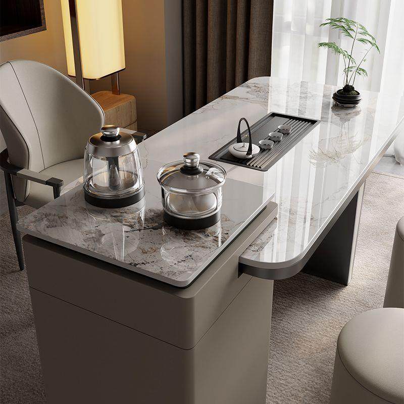 简约加厚岩板茶台桌椅组合现代轻奢家用阳台庭院办公泡茶台桌一体,3C数码配件,USB灯,淘宝优惠券,粉丝福利购,淘宝优惠卷