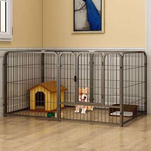 狗狗围栏中大型犬超大狗狗窝宠物用品不锈钢家用室内外加高狗笼子