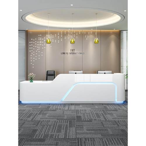 诗季木歌前台接待台迎宾咨询台收银吧台办公室前台办公桌非烤漆