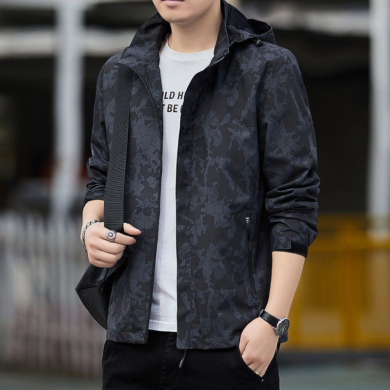 男士外套户外运动迷彩冲锋衣男春秋季防风加绒加厚登山服女外套潮