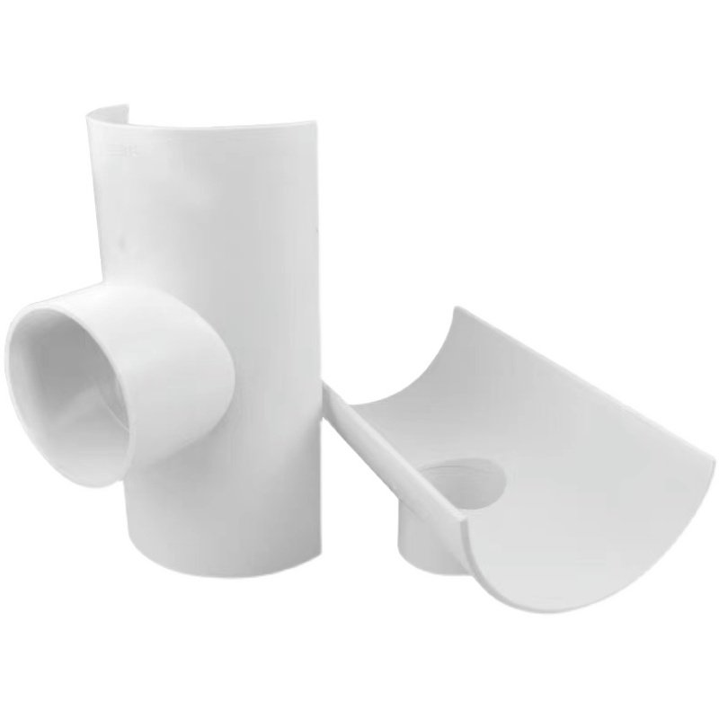 PVC110开口三通补漏片排水管件快速抢修斜三通接头哈夫节50变径75