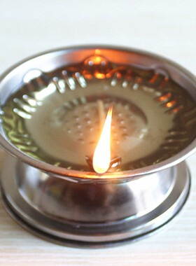 包邮酥油灯座不锈钢放蜡烛台点灯酥油灯油灯芯寺庙神台供灯座