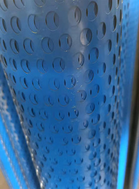 彩涂蓝色圆孔网卷板镀锌冲孔网304不锈钢防护防风抑尘金属带孔板