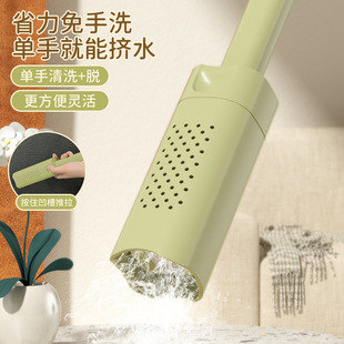 家用一拖净免手洗手持胶棉对折式 桌面迷你小拖把海绵2023新款 挤水