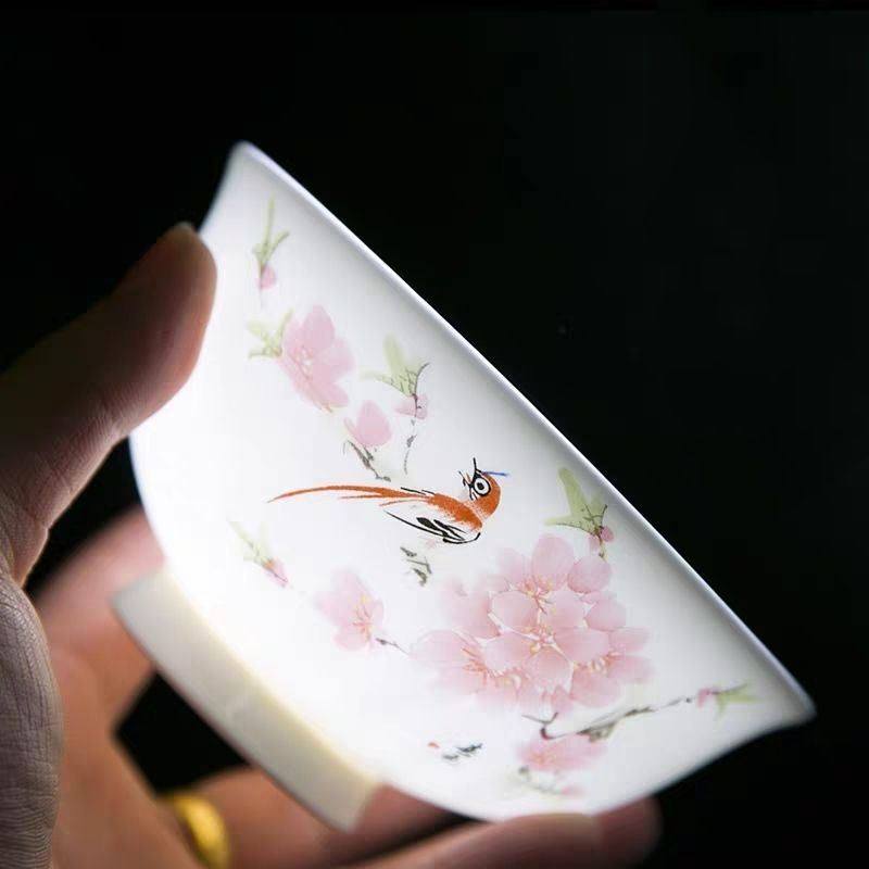 5寸青花瓷碗骨瓷高脚防烫饭碗面碗套装中式餐具吃饭家用,餐饮具,餐具瓷器套装,淘宝优惠券,粉丝福利购,淘宝优惠卷