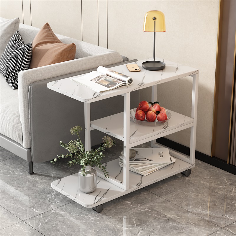 简约边几可移动小茶几沙发边柜带轮客厅现代方几床头小桌子鱼缸架