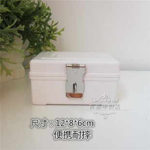 小号现金箱银行银币存放迷你钱箱小盒子带锁扣保险印章盒办公用品