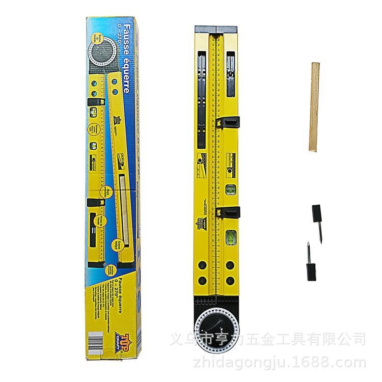 多功能画地地规圆规划线器坡度尺角度仪木工水平定位工具精准画圆