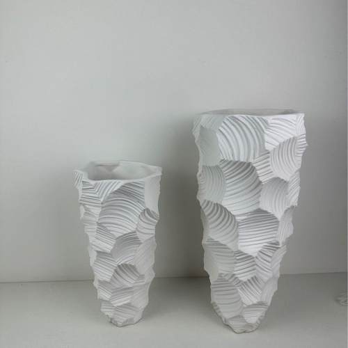 家通简约现代黑白色陶瓷打孔摆件花瓶样板房售楼处客厅软装家居