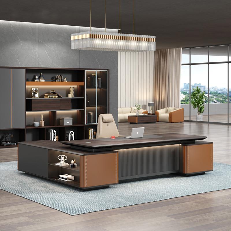 舒适办公家具老板桌办公桌简约现代大班台总经理办公室桌椅组合