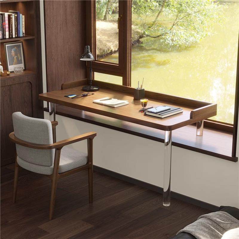 实木飘窗悬浮书桌卧室电脑桌家用学生写字桌简约现代办公桌工作台,3C数码配件,USB灯,淘宝优惠券,粉丝福利购,淘宝优惠卷
