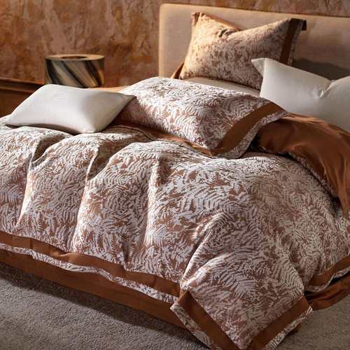 高端豪华北欧高密度天丝棉提花四件套四季通用主卧室床单被套床品