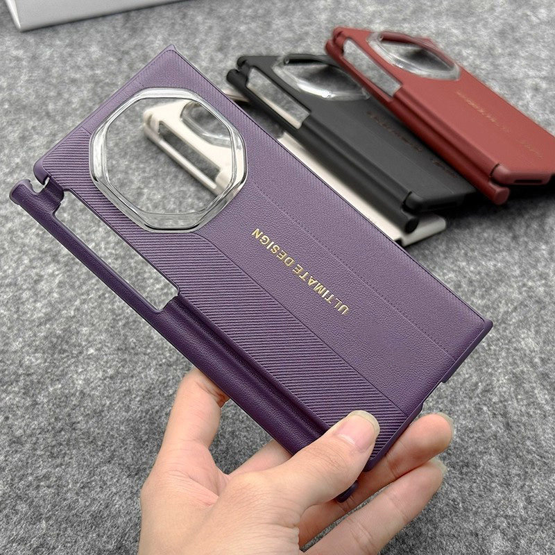 适用华为matexts手机壳官方非凡大师XT同款超薄三折叠压纹高端商务素皮全包磁吸智能视窗皮套保护外壳男女款