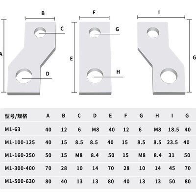 NM1 CM1 RMM1接线铜排 铜板外接附件塑壳断路器 延长铜带单孔双孔