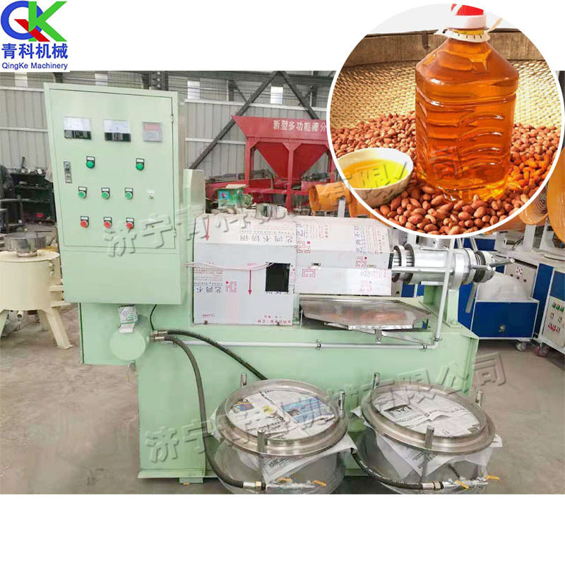 电动花生大豆榨油机 小型螺旋压榨食用油设备 榨油厂商用现榨机