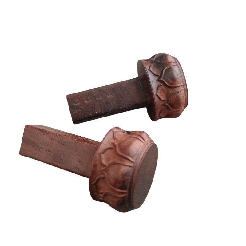 大红酸枝古琴琴轸雁足老红木莲轸足麻轸穿绒扣通用斫琴