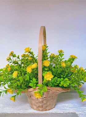 艺术插舞蹈篮藤编篮舞蹈道具篮唐装篮子竹编跳舞篮