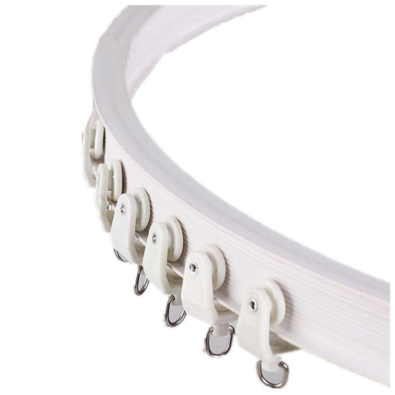 窗帘弯轨工字形滑轨顶装侧装飘窗阳台U形L型自由折弯轨道滑道静音