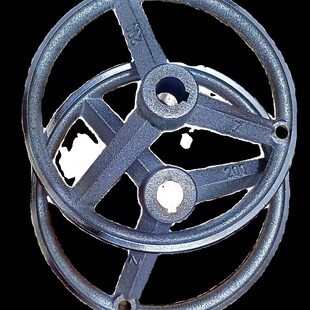 铸铁手轮镀铬手轮加厚方形方边圆形波纹轮手摇转动手配头手